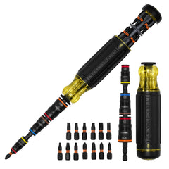 Klein Tools front view showing compact 20-in-1 driver and nut setters for convenience