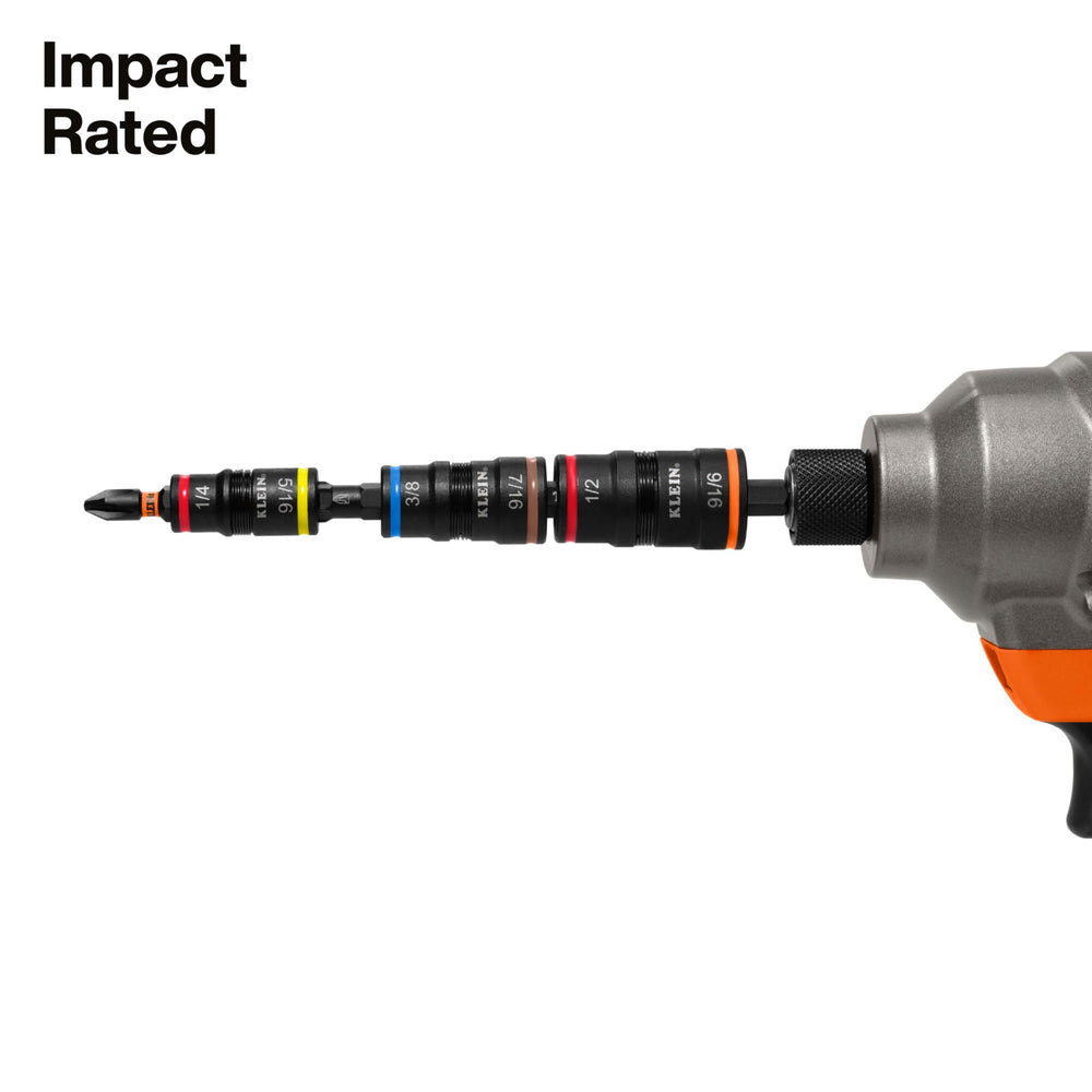 Klein Tools bit used with an impact driver demonstrating power-driven fastening