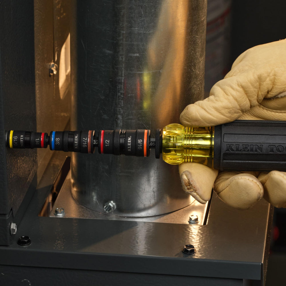 Klein Tools textured grip detail for improved handling and slip resistance