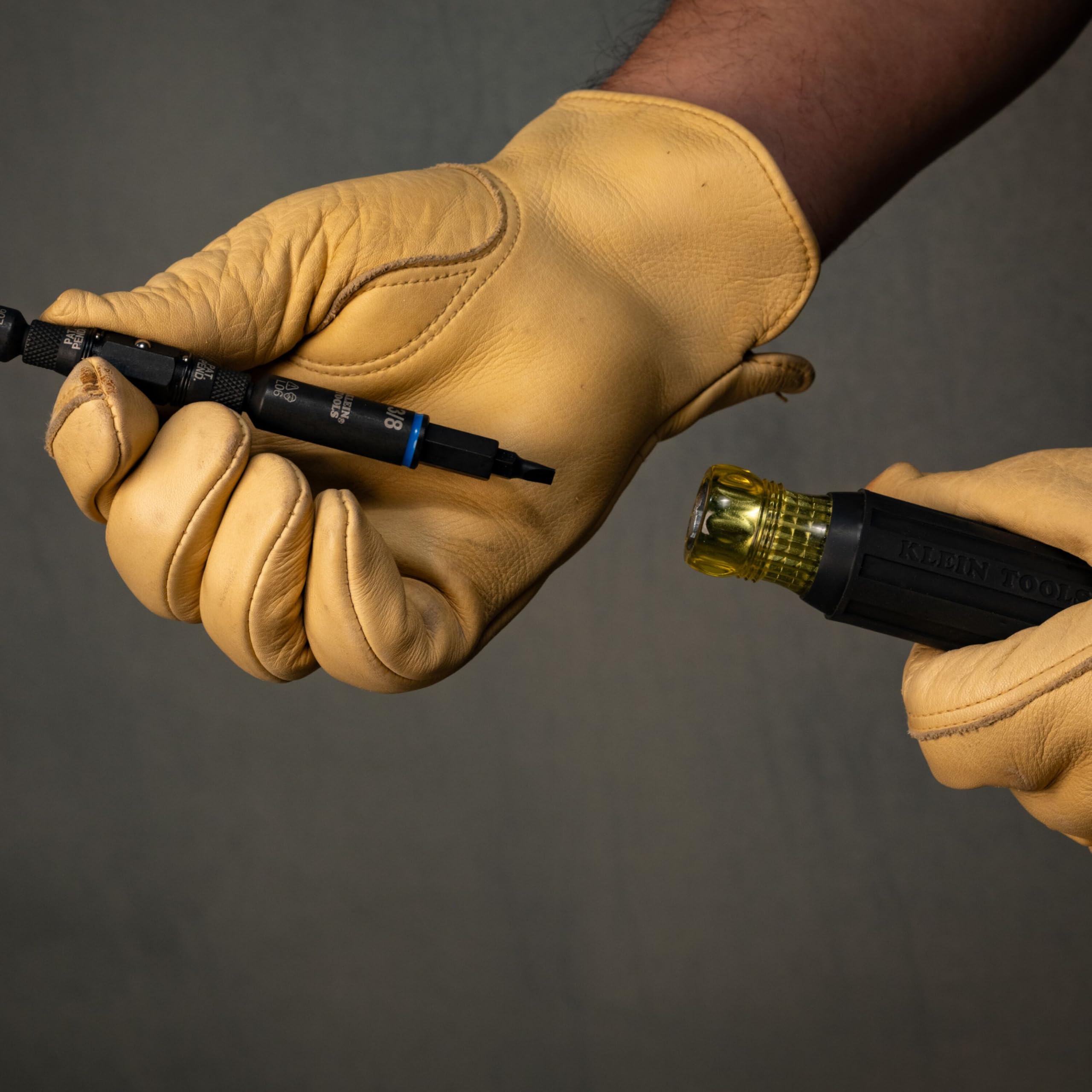 Klein Tools packaging and label view showing included parts and professional-grade branding