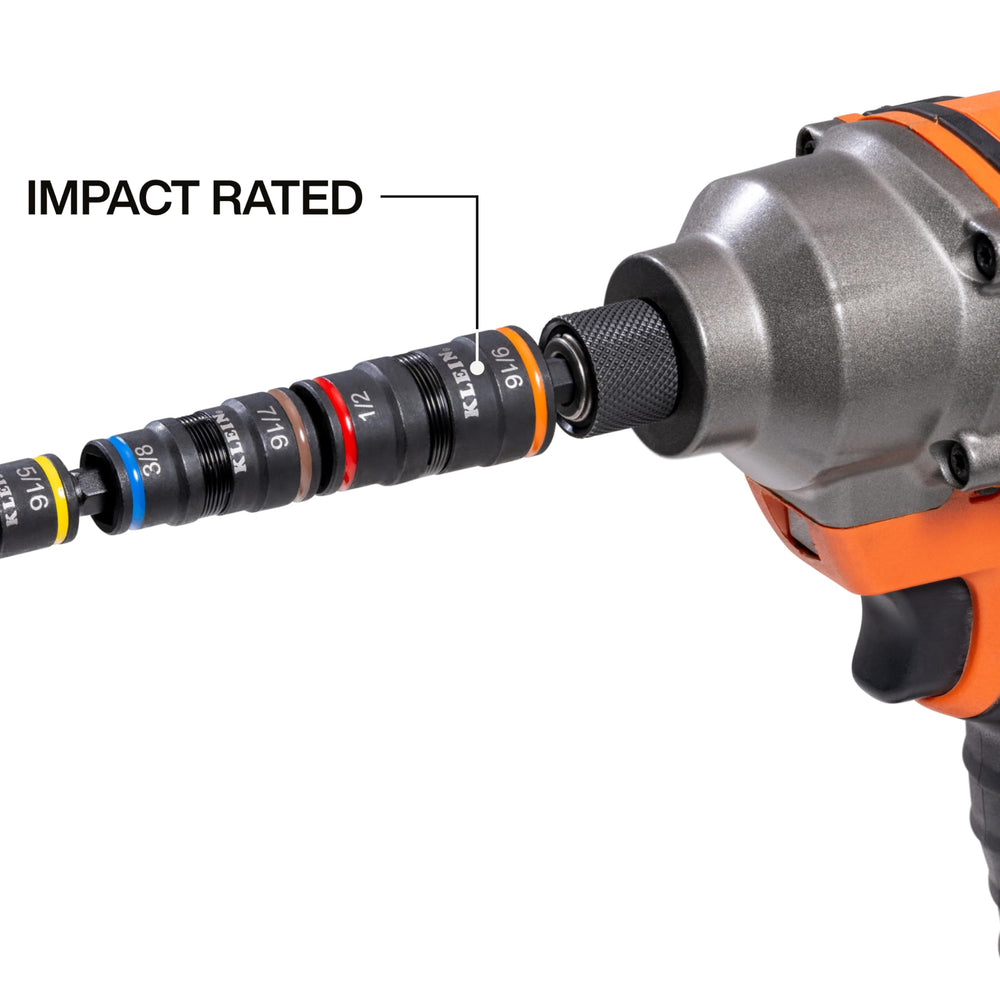 KLEIN TOOLS 32933 being used on electrical panel, speeds one-handed fastening