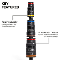 KLEIN TOOLS 32933 5-inch shaft with quick-connect end, enables fast attachment to impact drivers