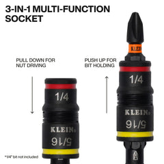 KLEIN TOOLS 32933 color-coded sockets visible, helps quickly identify hex sizes