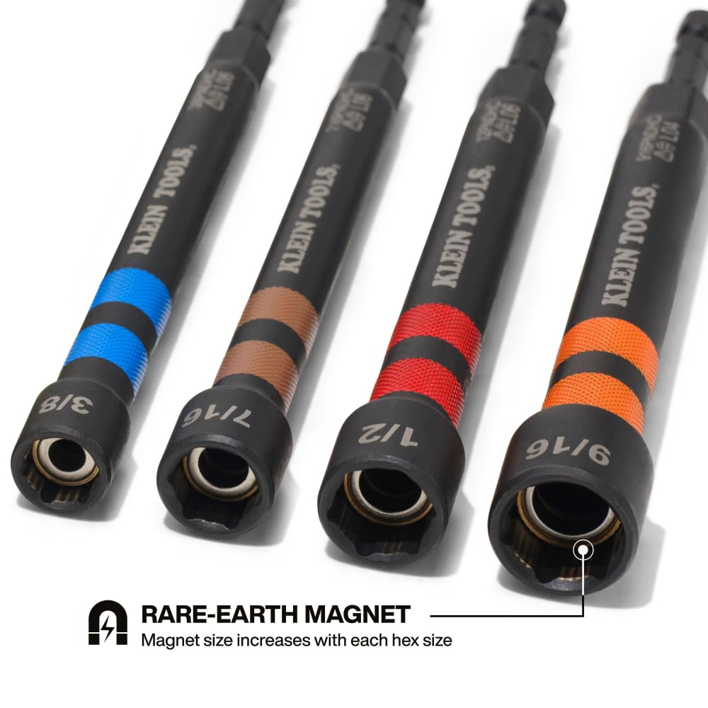 Klein Tools magnet detail highlighting rare-earth magnets for secure retention