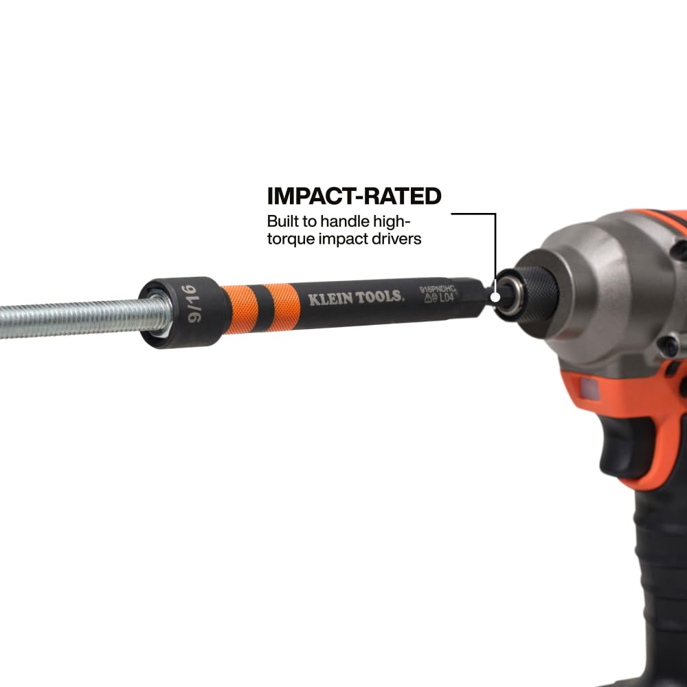 Klein Tools side-by-side size comparison showing included SAE hex sizes