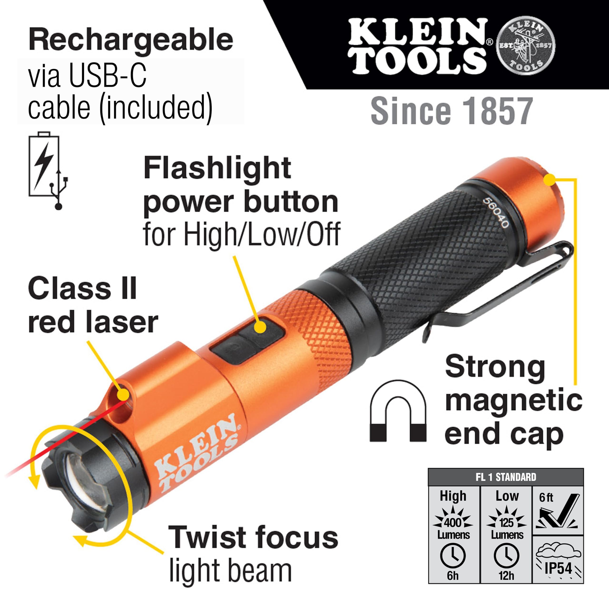 KLEIN TOOLS side profile highlighting textured grip for secure handling
