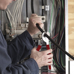 Klein Tools 63050 next to ruler shows scale and portability for tool pouches