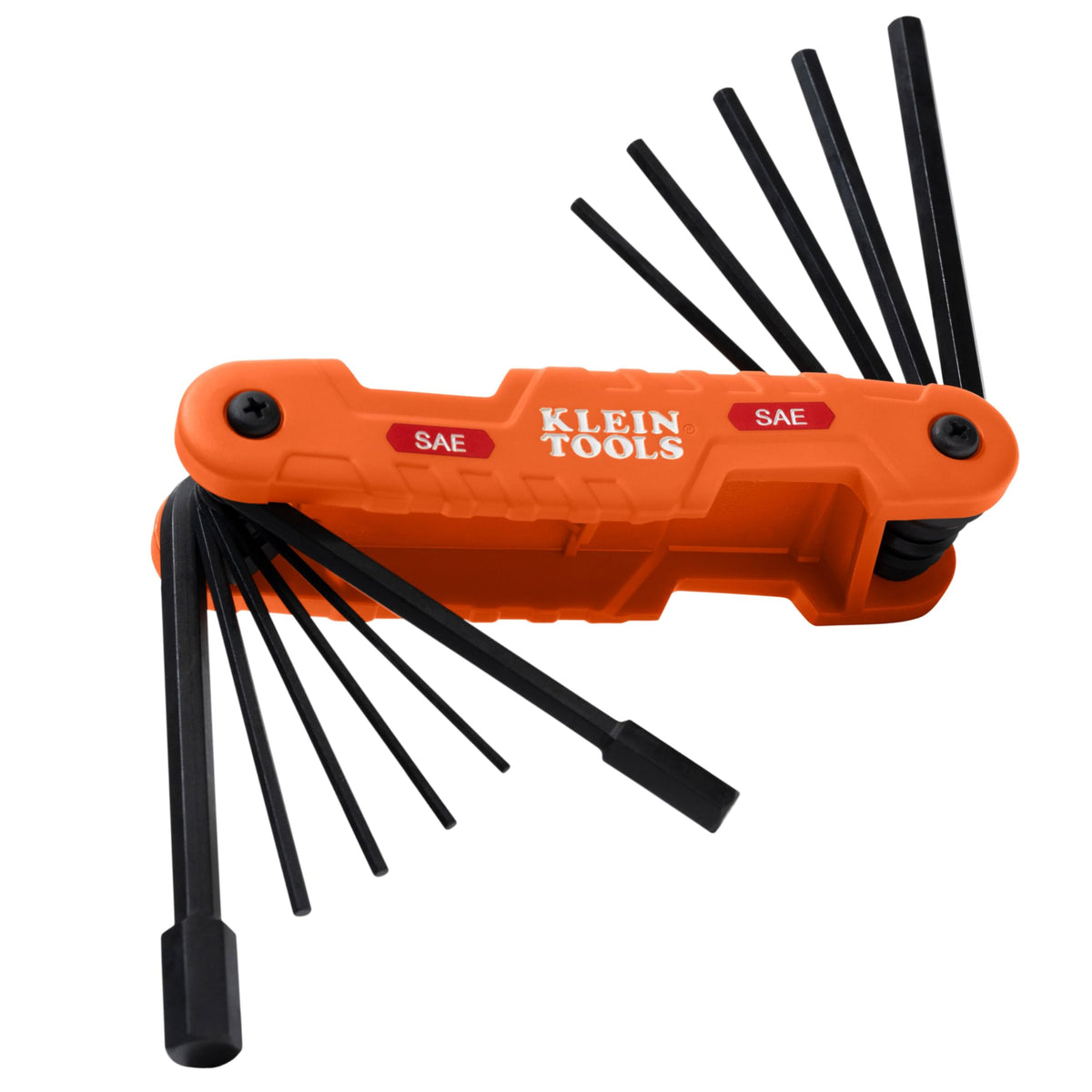 Klein Tools 70550 front view of folding handle showing grip and compact storage benefit