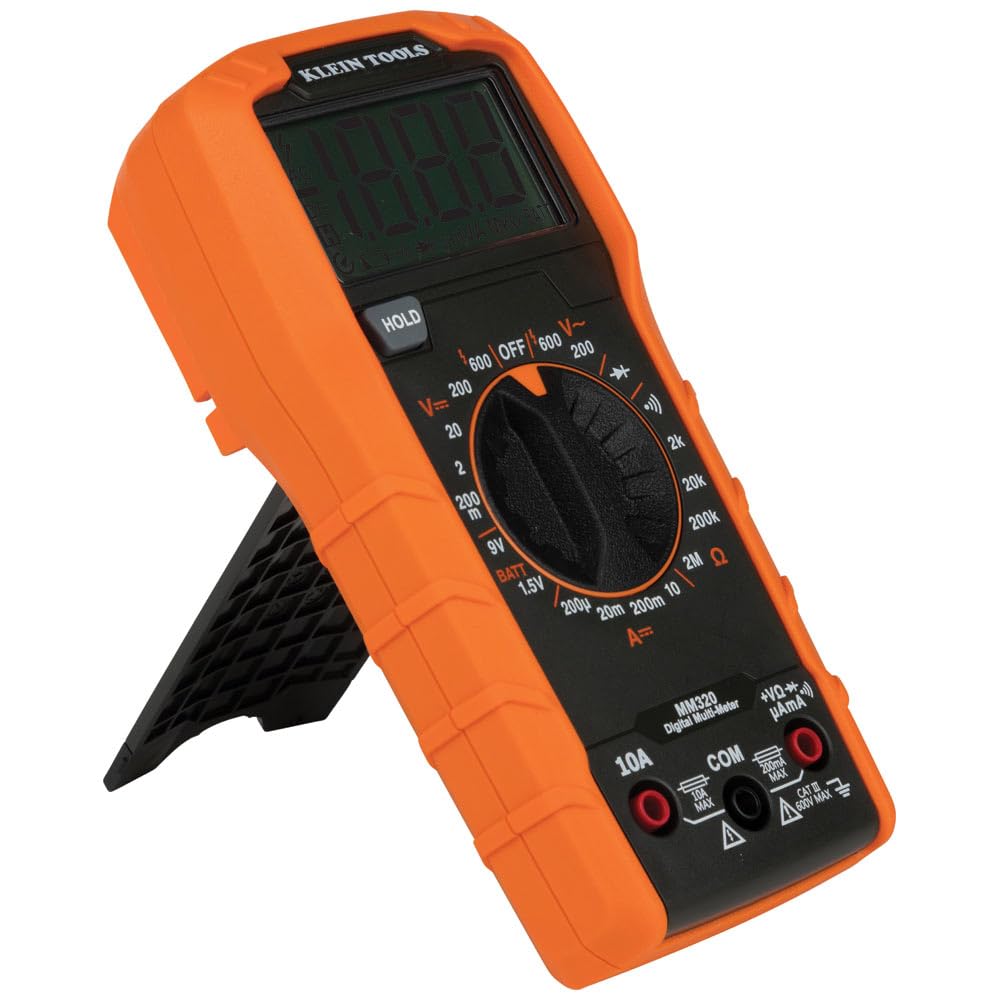Klein Tools ET45 testing a DC battery to confirm voltage and device readiness