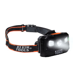 Klein Tools front view headlamp showing lens and housing for dependable work light
