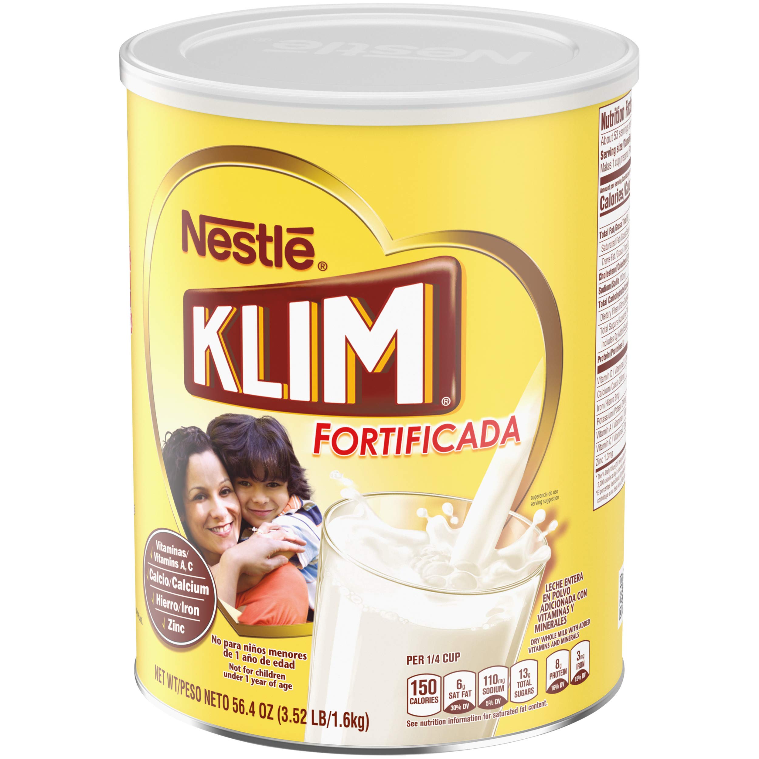 KLIM reconstituted glass of milk demonstrating creamy drinking quality
