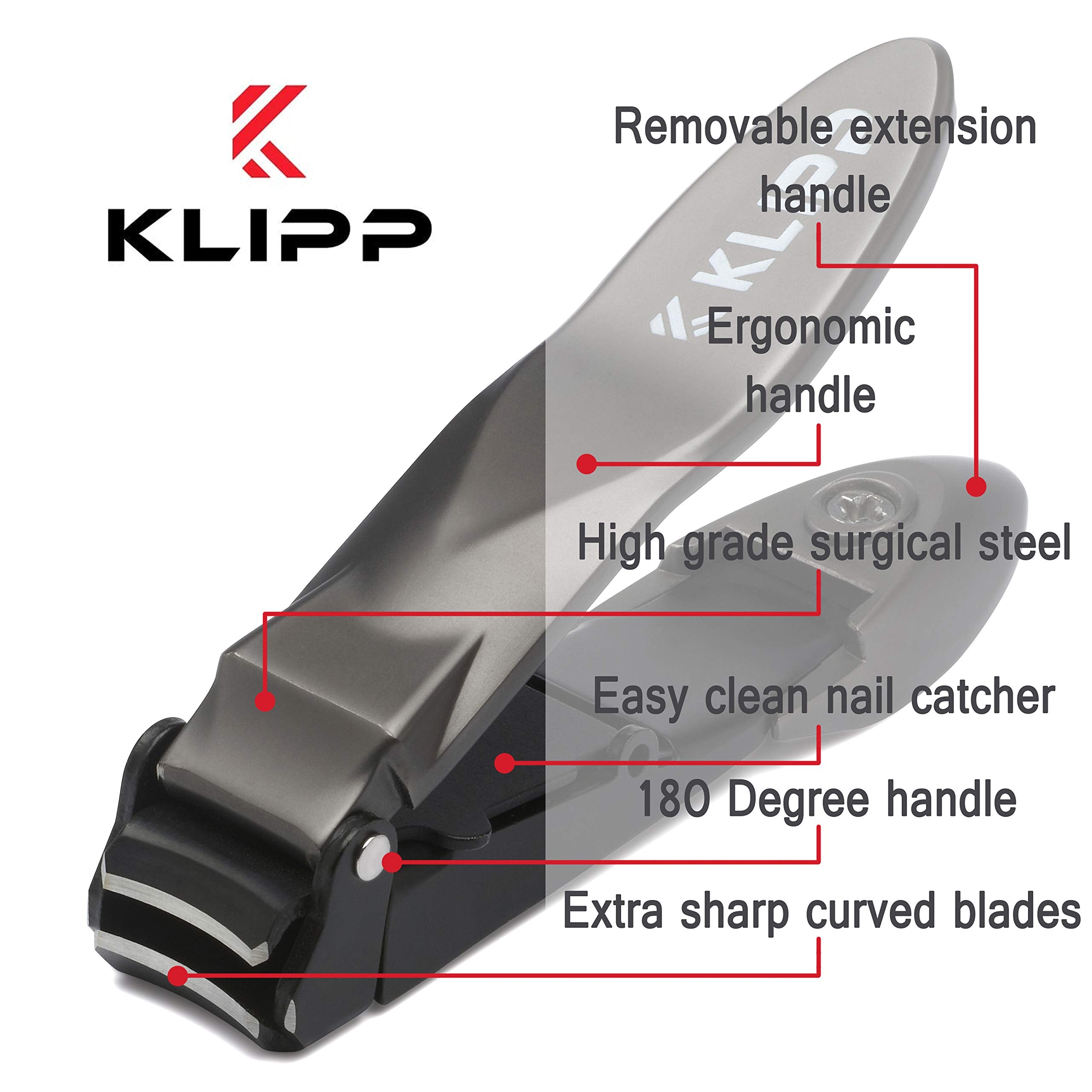 KLIPP trimming a toenail demonstrating strong cutting performance