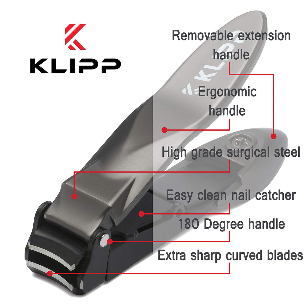 KLIPP trimming a toenail demonstrating strong cutting performance