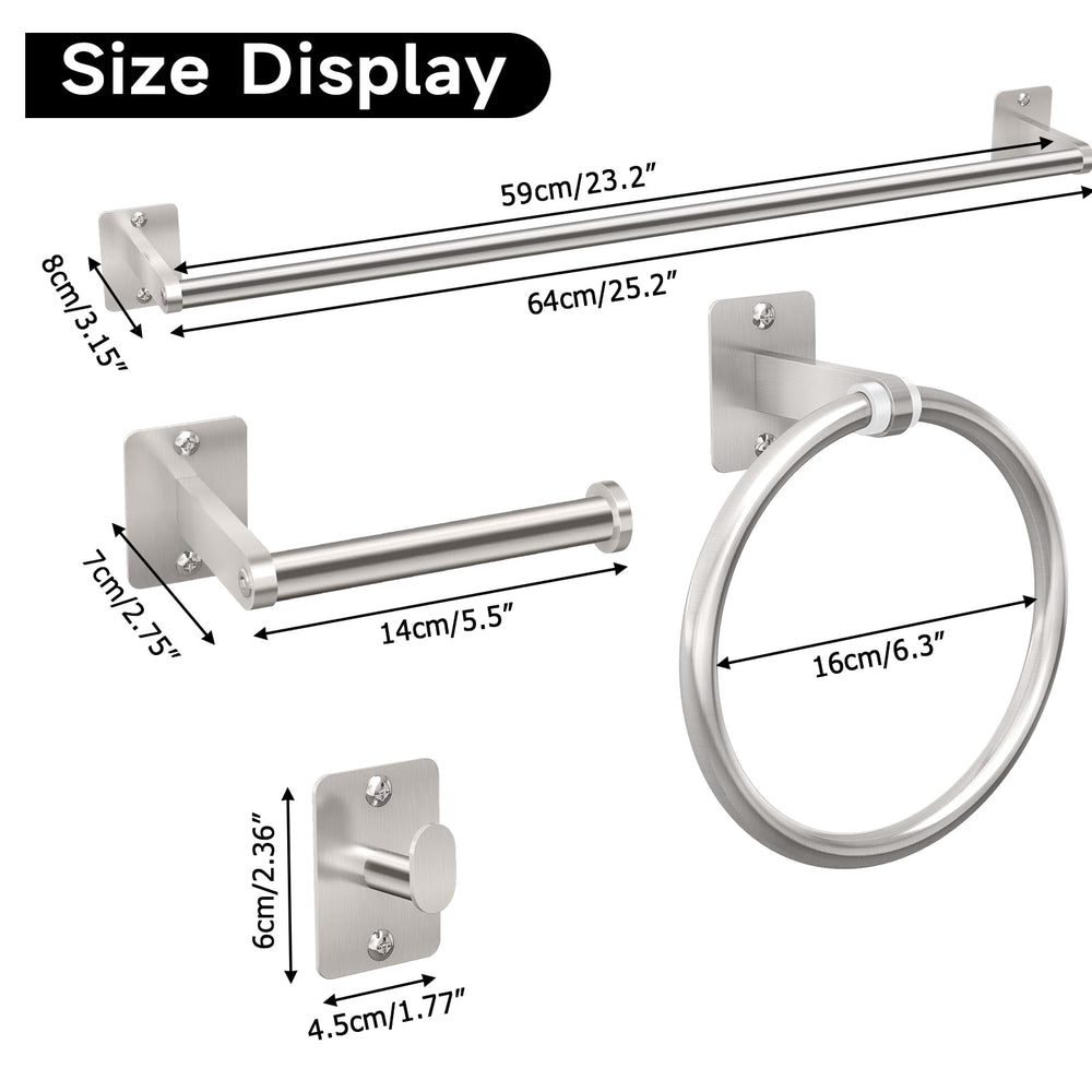 KLJKPA hardware set beside measuring tape demonstrating size and easy planning for layout