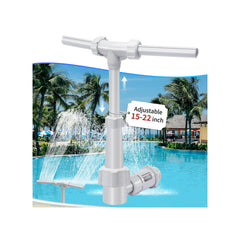 klleyna front view attached to pool return jet showing quick setup and cooling effect