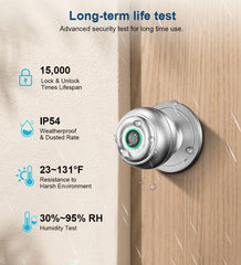 KLLOQUE side profile installed on interior door demonstrating slim secure fit