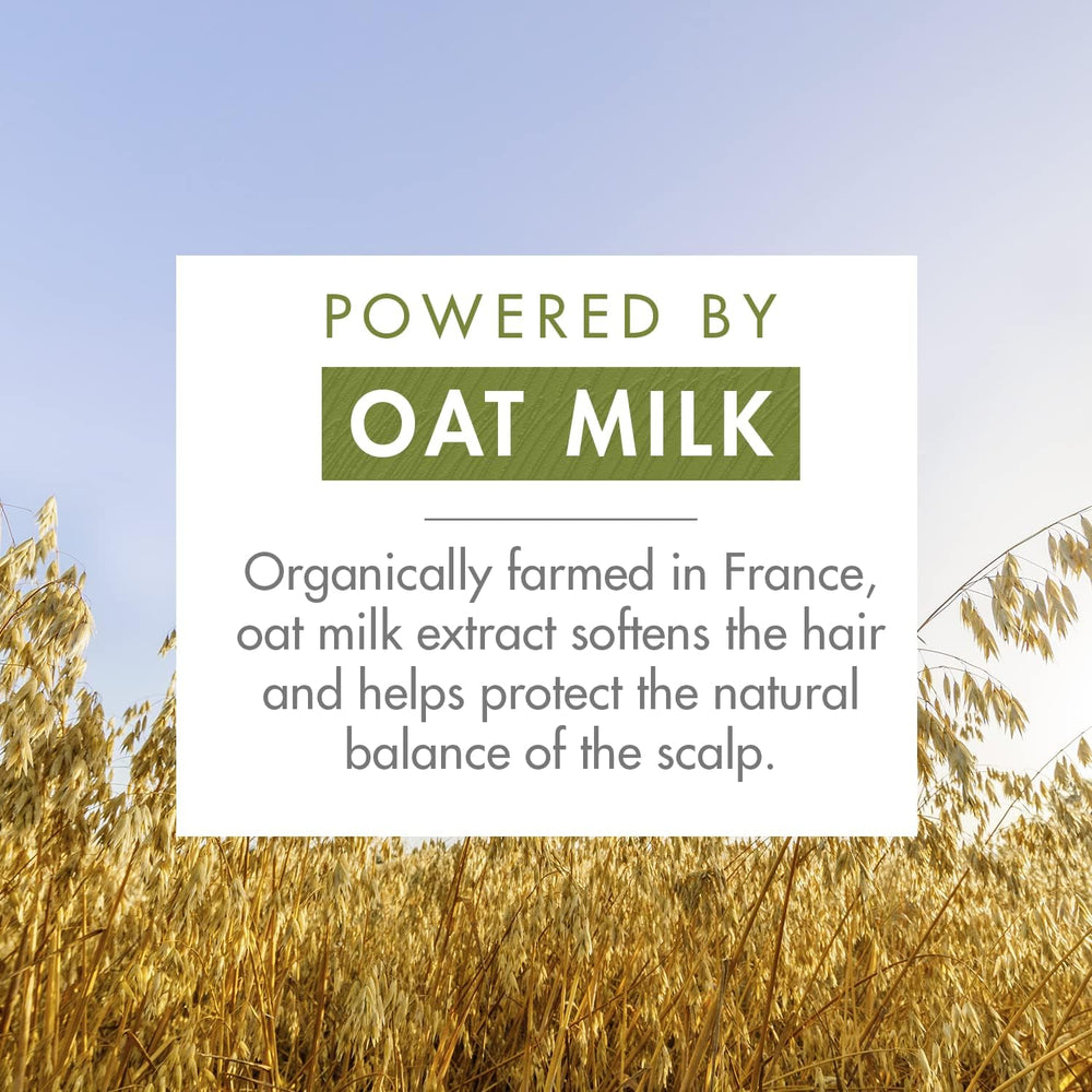 Close-up of Klorane oat milk powder texture highlighting fine particles for invisible oil absorption