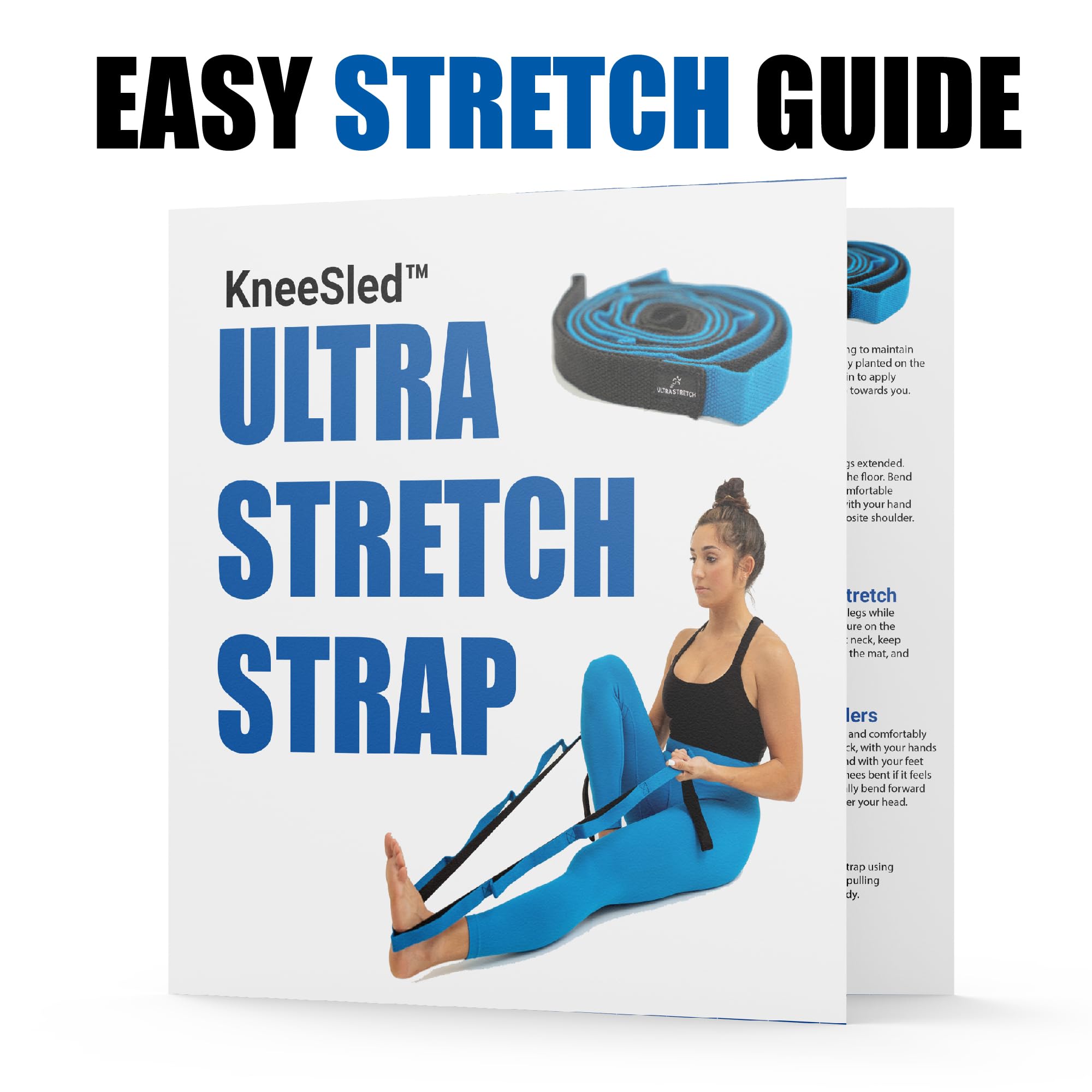 KNEE SLED scale comparison with hand showing compact size and travel-friendly benefit