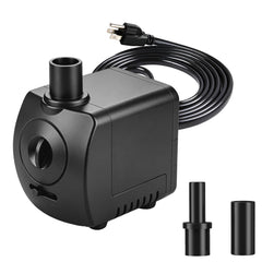 Knifel pump front view showing compact casing and intake, quieter operation