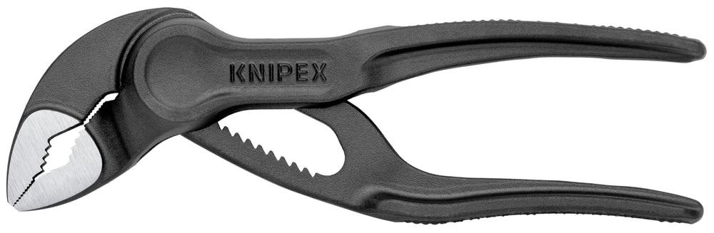 KNIPEX Cobra XS front view showing compact profile and slim head for tight access