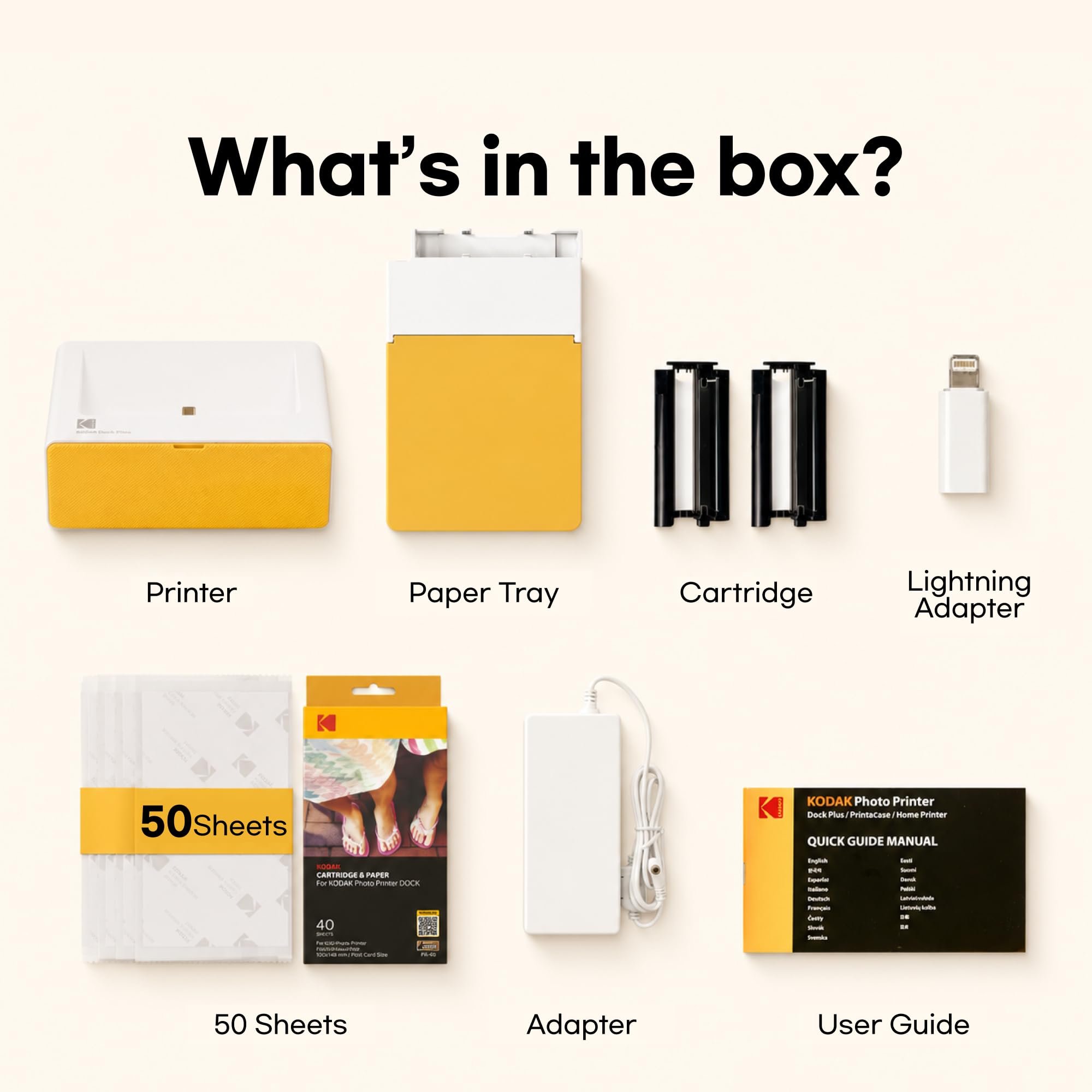 KODAK Dock Plus control buttons and ports detail for easy operation
