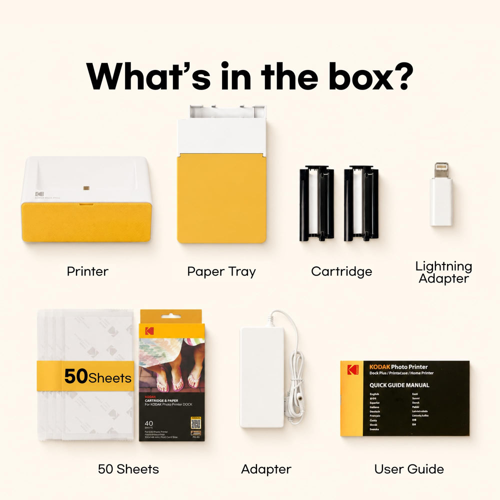 KODAK Dock Plus control buttons and ports detail for easy operation