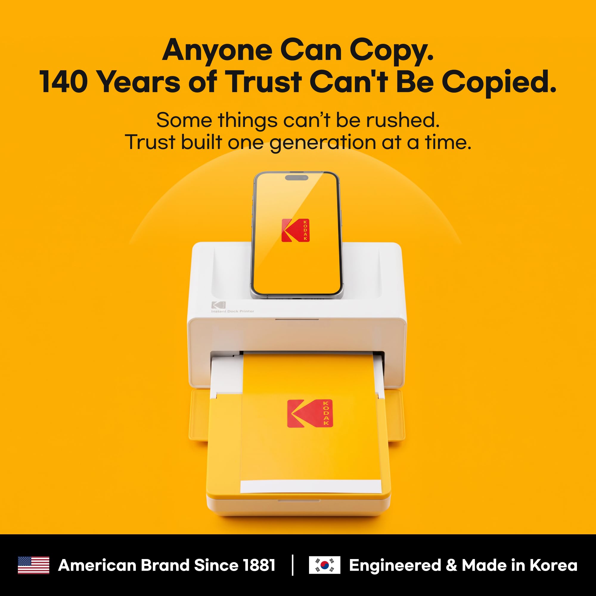 KODAK Dock Plus side profile highlighting compact desktop footprint