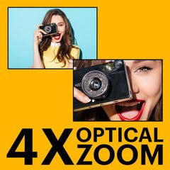 KODAK PIXPRO FZ45 lens closeup highlighting 27mm wide-angle for broader scenes