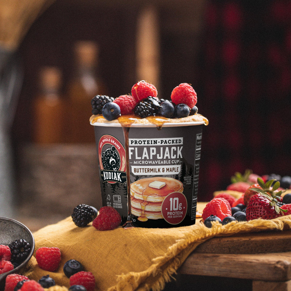 Kodiak Cakes served at a breakfast table showing easy, wholesome meal benefit