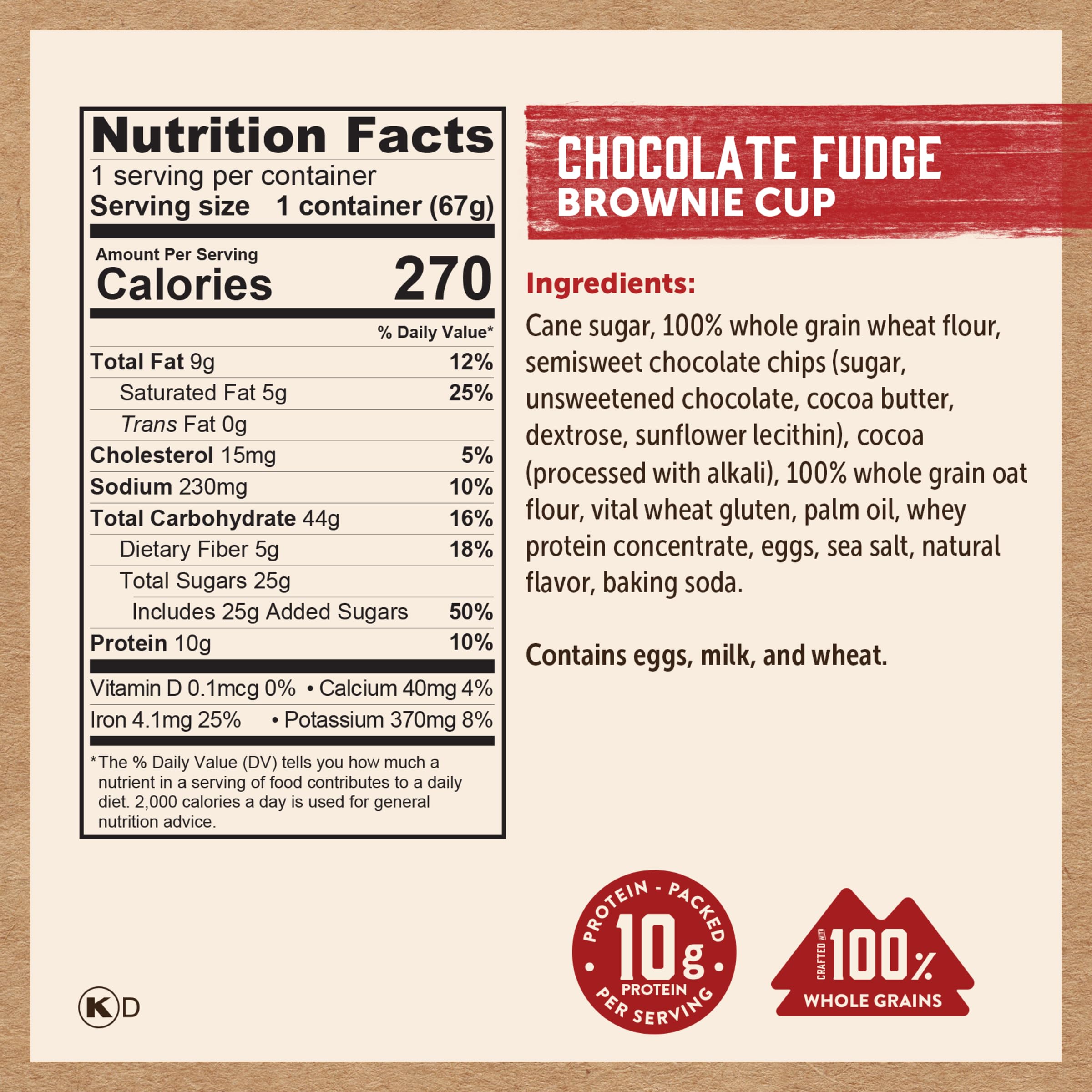 Kodiak Cakes stirring brownie cup in bowl for quick prep benefit