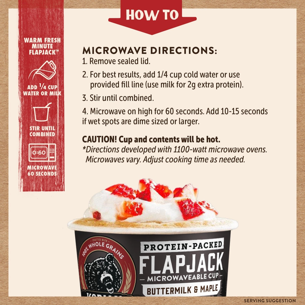 Kodiak Cakes nutrition label close-up highlighting protein and whole-grain facts