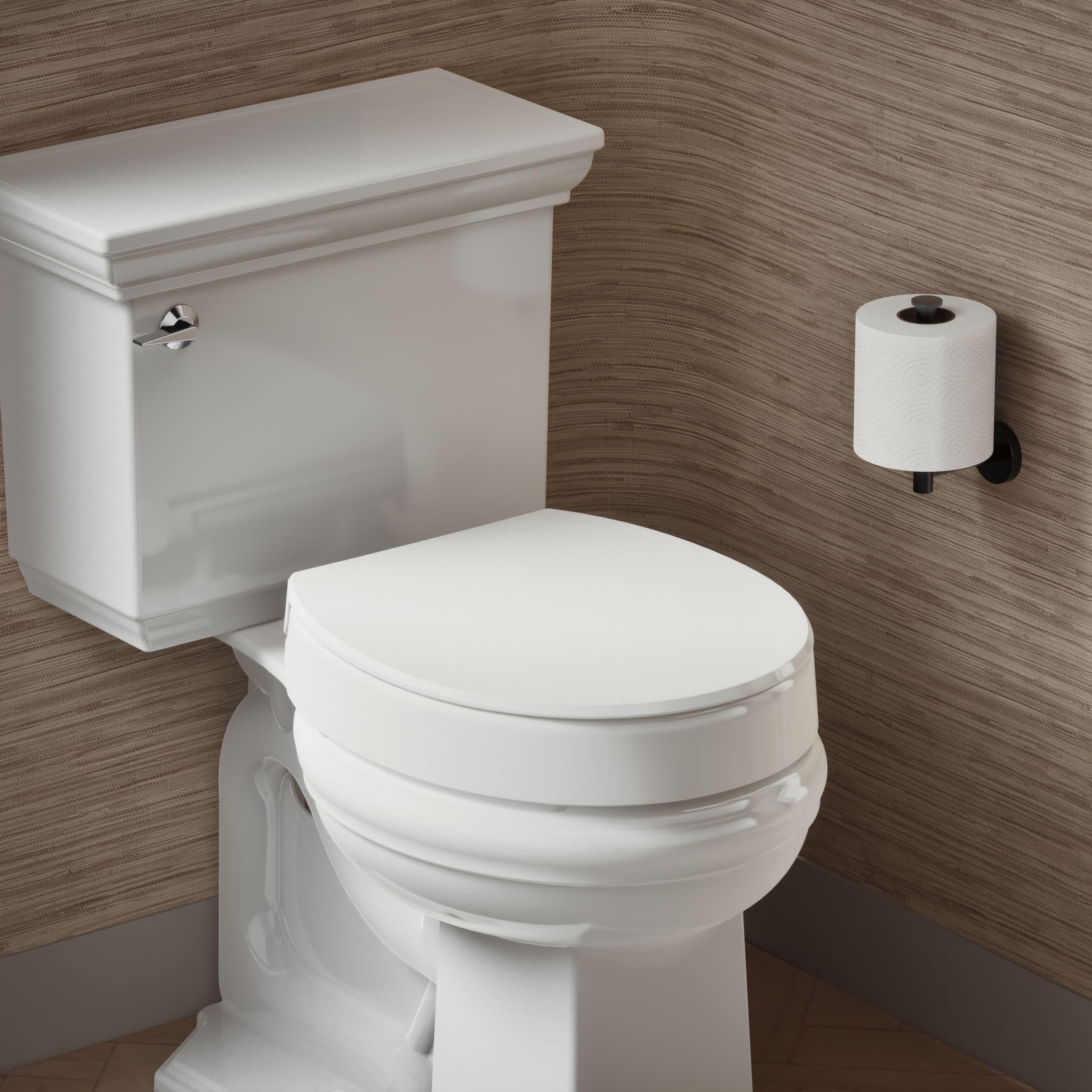KOHLER Hyten quiet-close hinge detail highlighting soft-close safety
