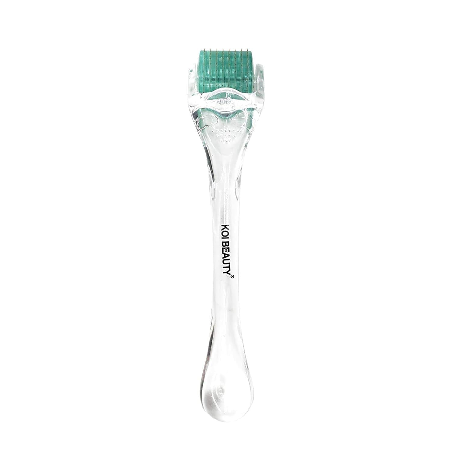 Koi Beauty derma roller front view showing ergonomic handle and roller for easy control