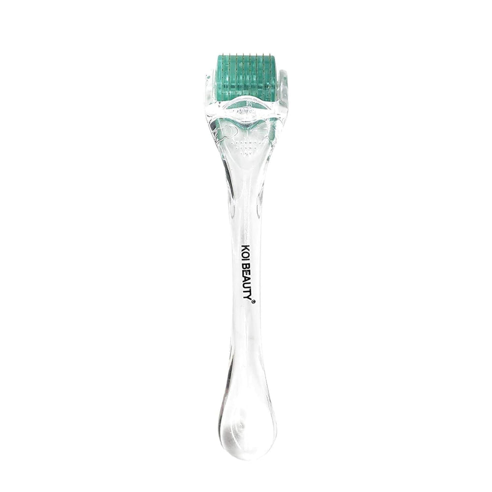 Koi Beauty derma roller front view showing ergonomic handle and roller for easy control