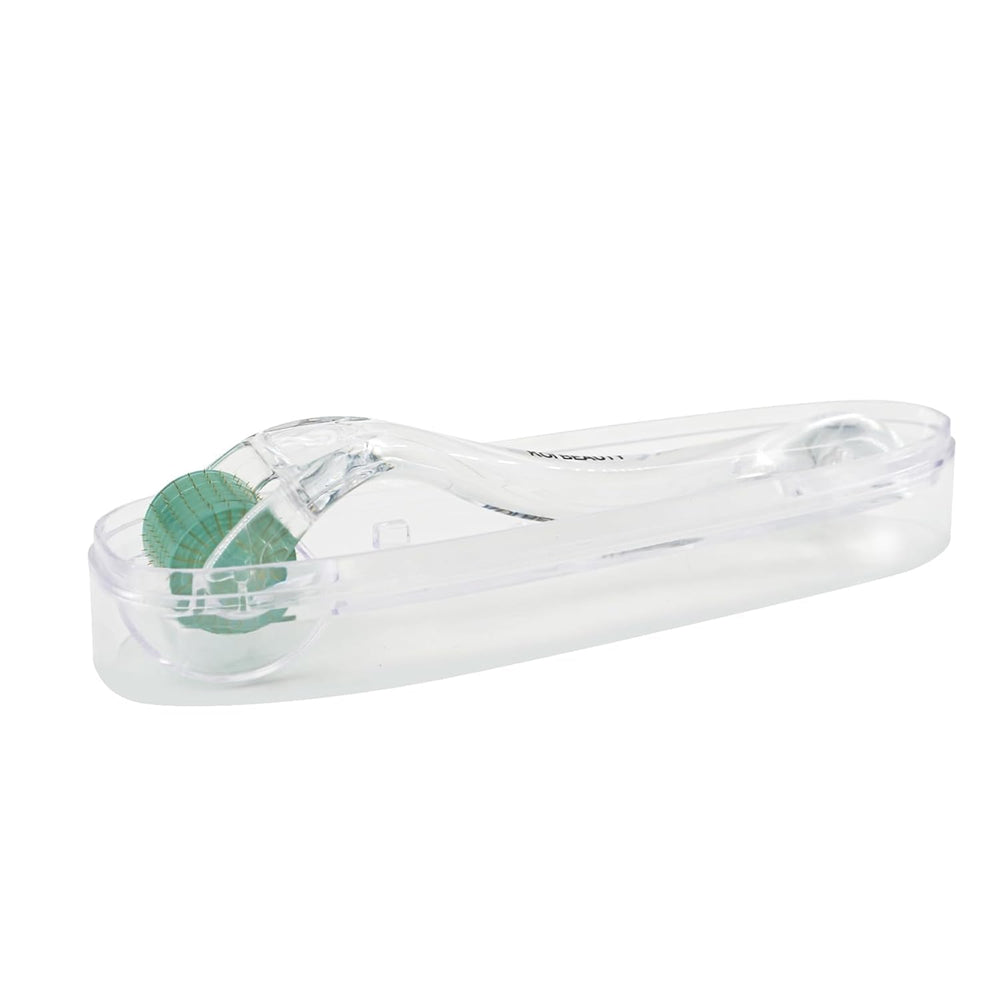 Koi Beauty roller beside protective storage case for hygienic travel and safe storage