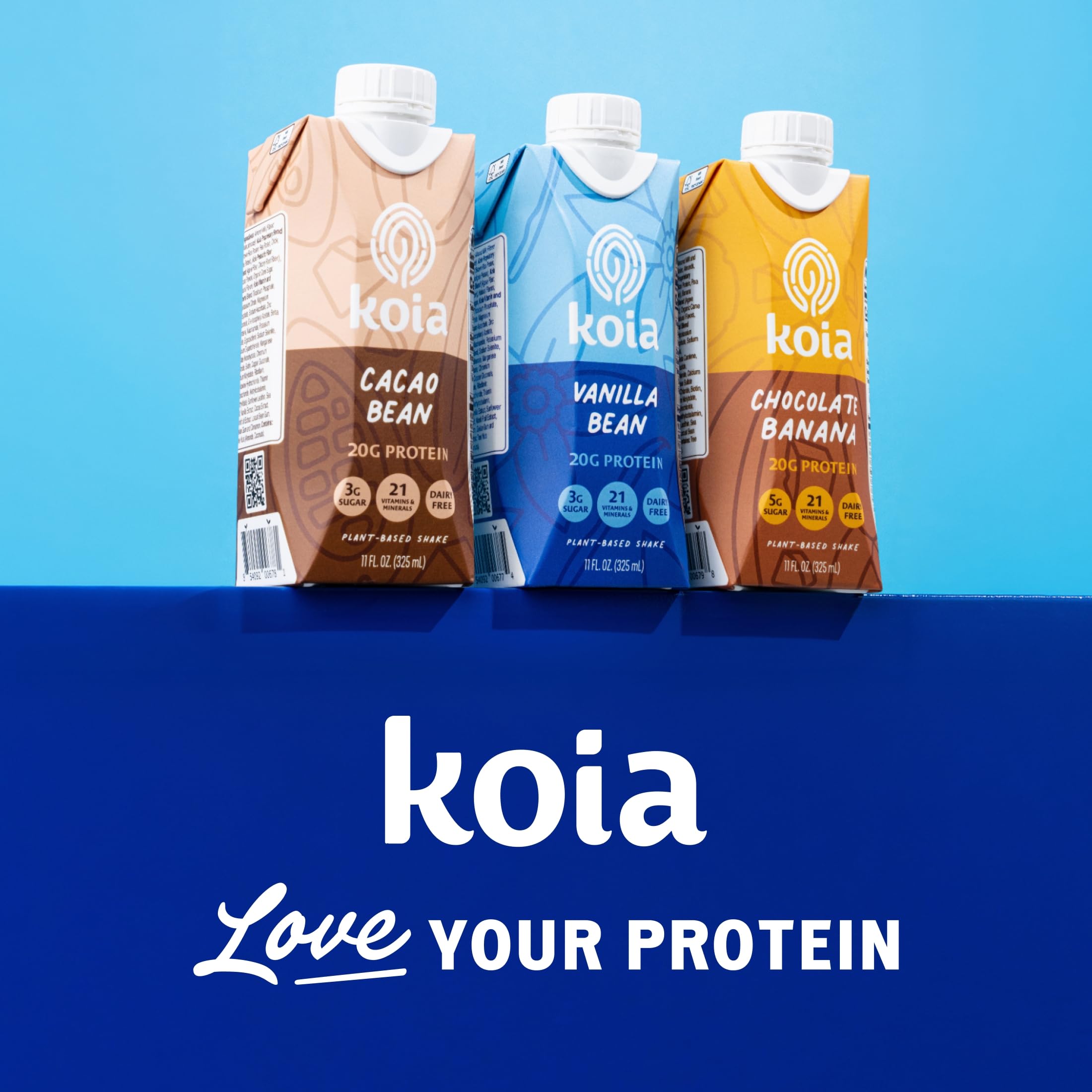 Koia opened bottle chilled in fridge ready to drink and enjoy