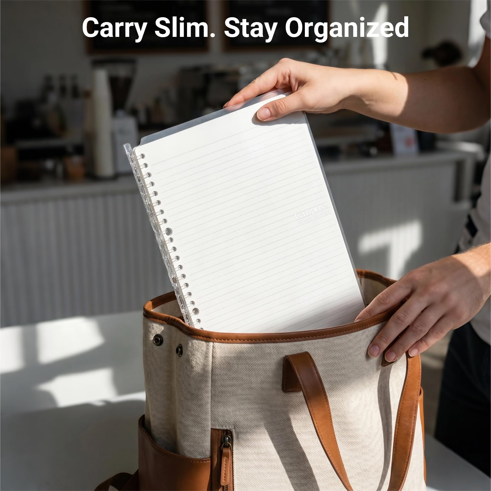 KOKUYO clear cover showing visible index tabs for fast identification