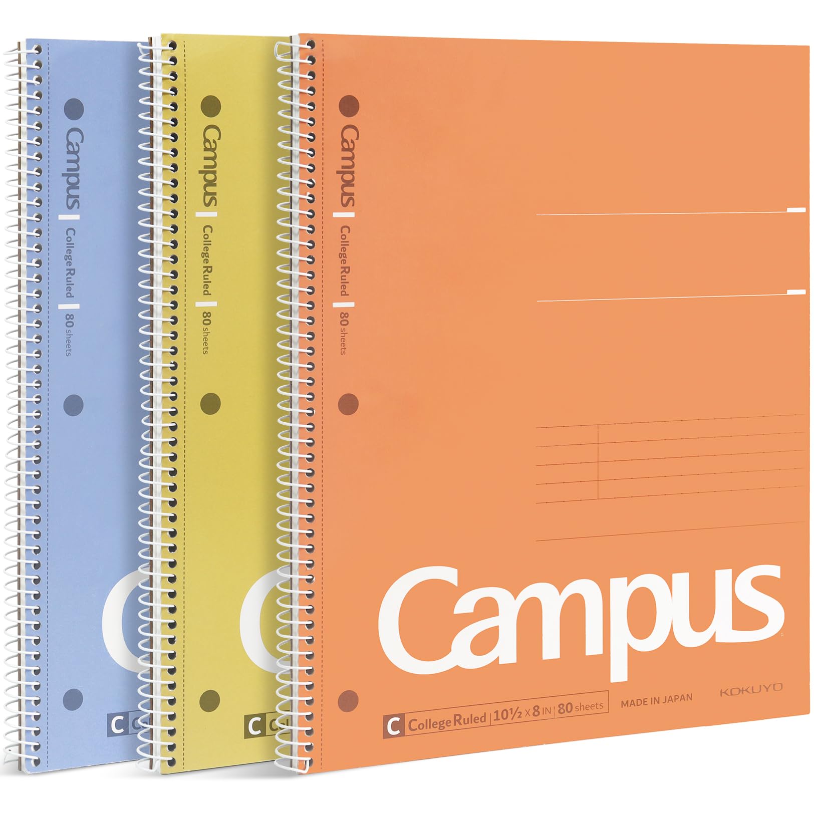 KOKUYO front cover view showing three colors and easy identification benefit