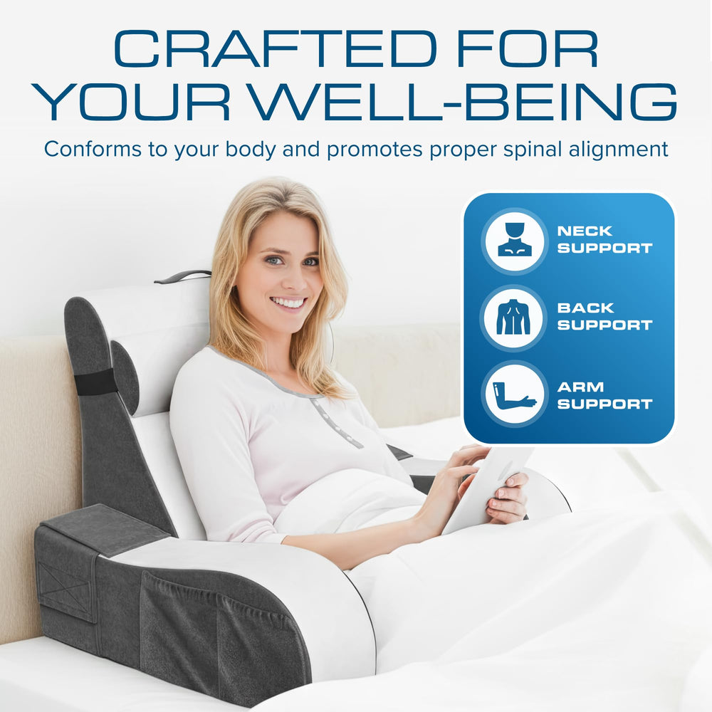 Kölbs armrest with side pocket holding remote, showing convenient storage benefit