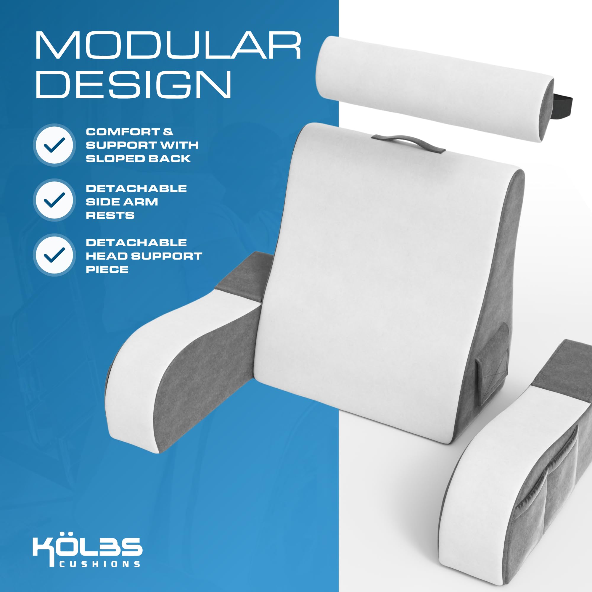Kölbs close-up of fabric texture and stitching highlighting durability and soft feel
