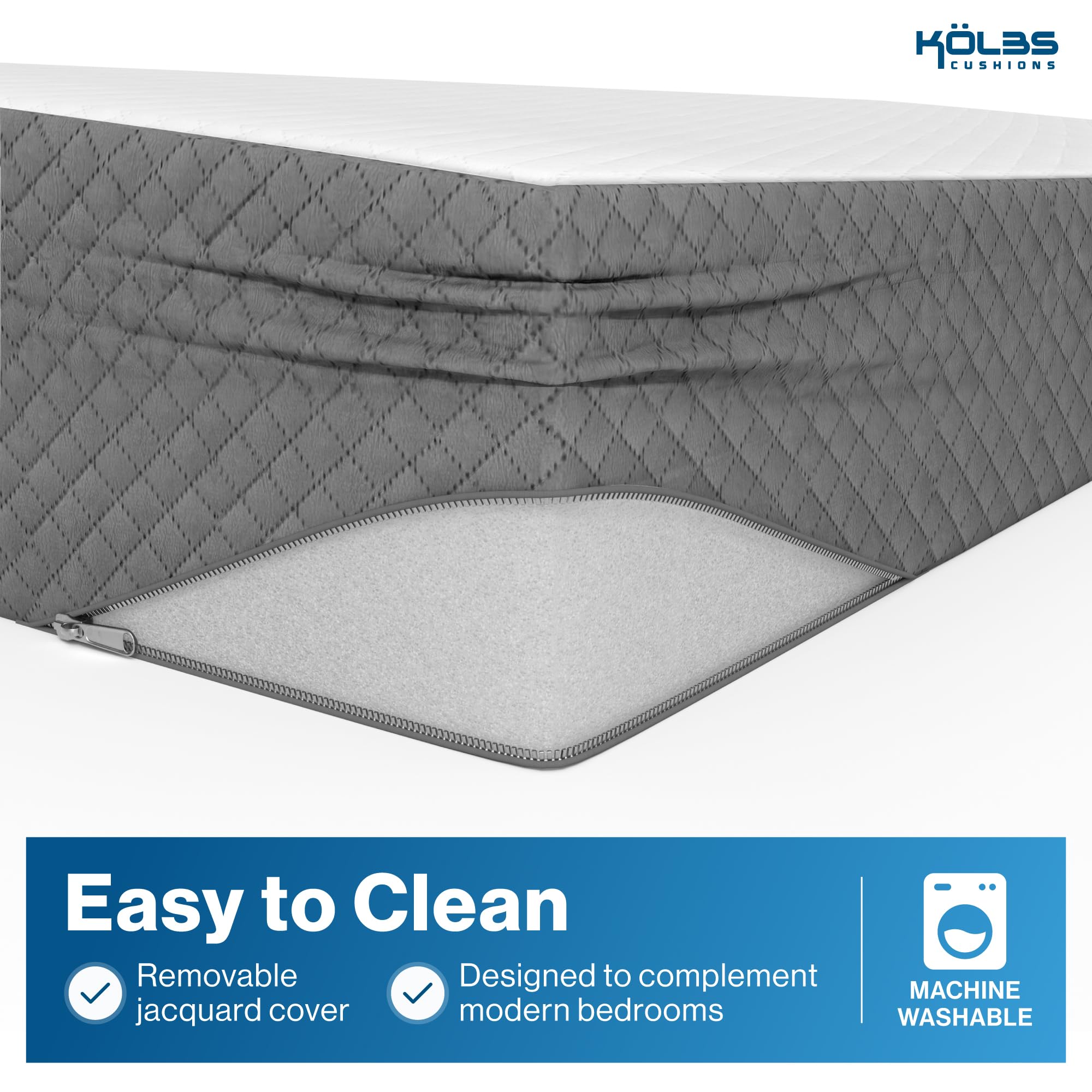Kölbs wedge in bed while reading offering ergonomic back support benefit