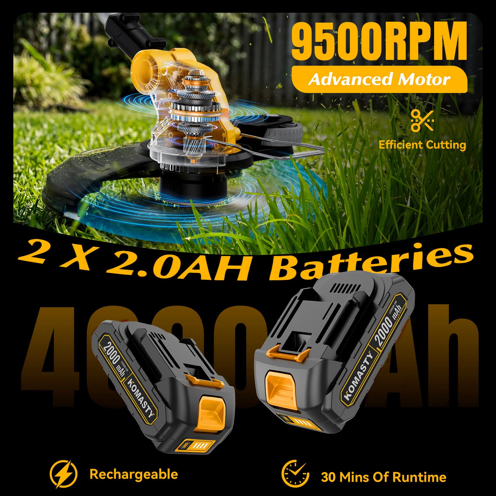 KOMASTY folded shaft stored vertically to save space in small garages