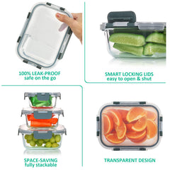 KOMUEE containers stacked in fridge saving space and organizing meals