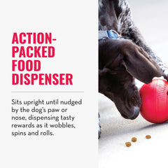 KONG Wobbler mid-wobble demonstrating interactive play benefit