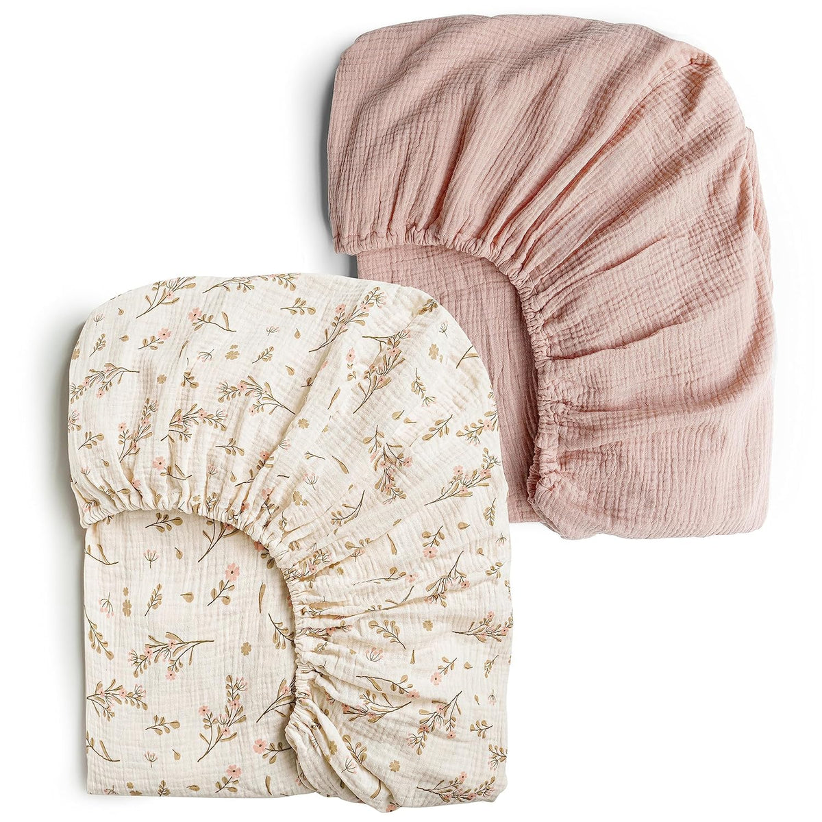 Konssy front packaging showing two crib sheets and product benefit breathable comfort