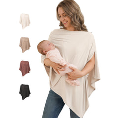 konssy front view packaging showing stylish nursing cover and benefit of discretion