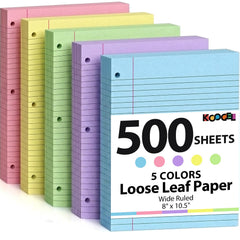 Koogel front pack showing 500 sheets and color breakdown for easy restocking