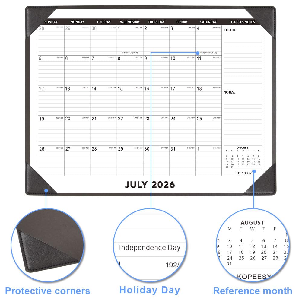 KOPEESY black corner guards holding pages flat for comfortable writing and stability