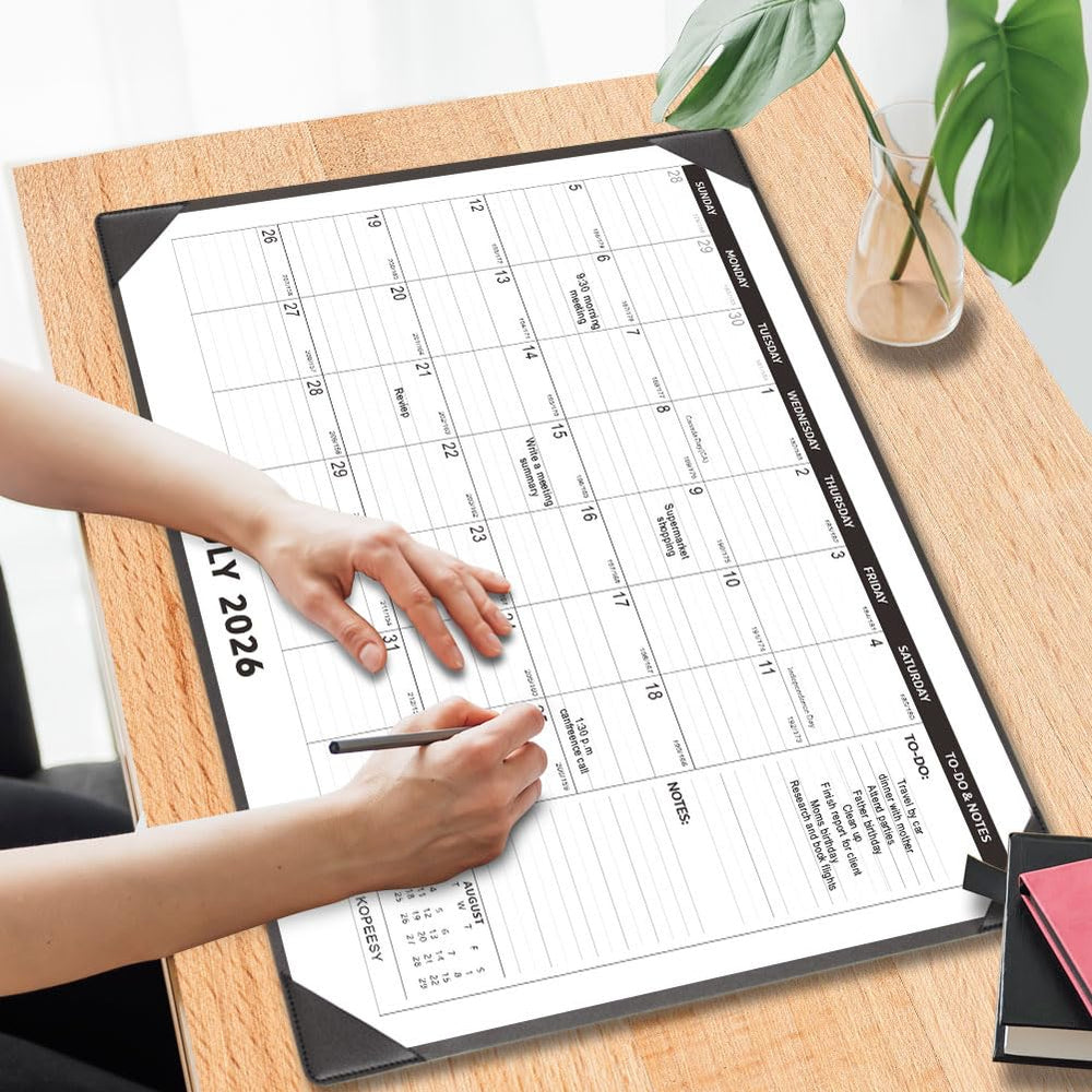 KOPEESY calendar on a home office desk improving schedule visibility and productivity