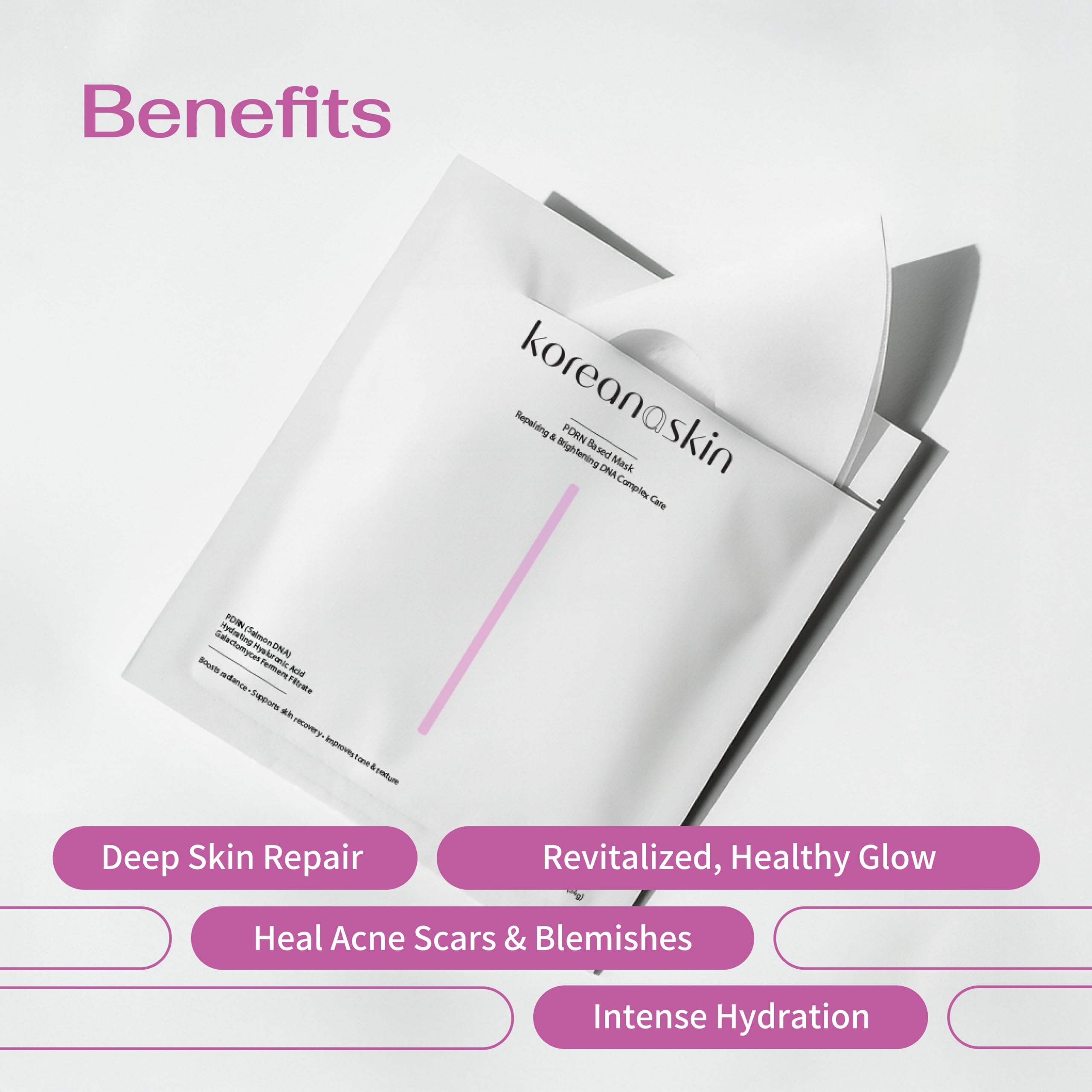 Koreana Skin individual sealed mask pouch highlighting hygiene and travel-friendly convenience